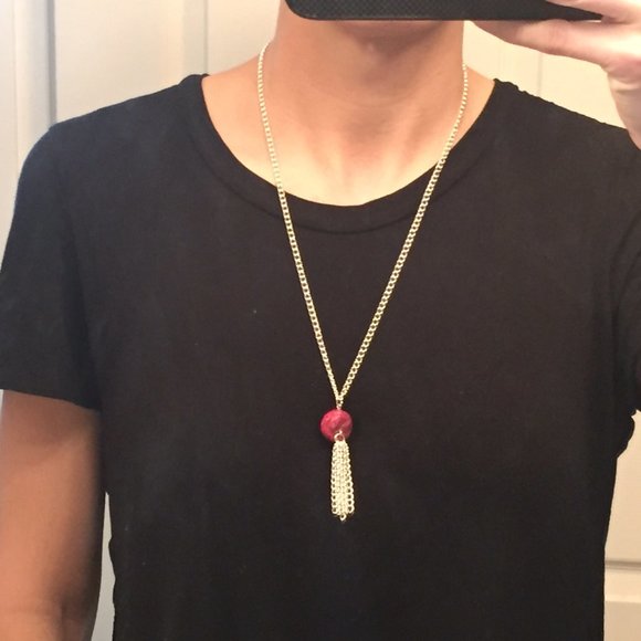 2 for $29 / Pink Dangle Chain Necklace - Picture 4 of 16